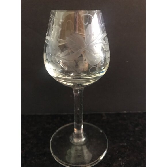 Vtg 1960's Total Of 24 Available Etched Clear Crystal Cordial Stems Romania - Picture 2 of 8